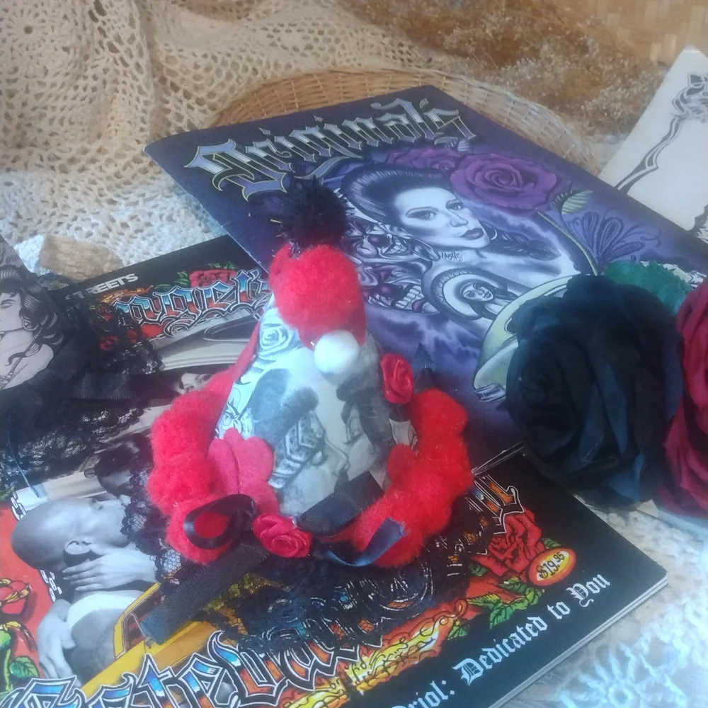 Festive Red and Black Party Hat